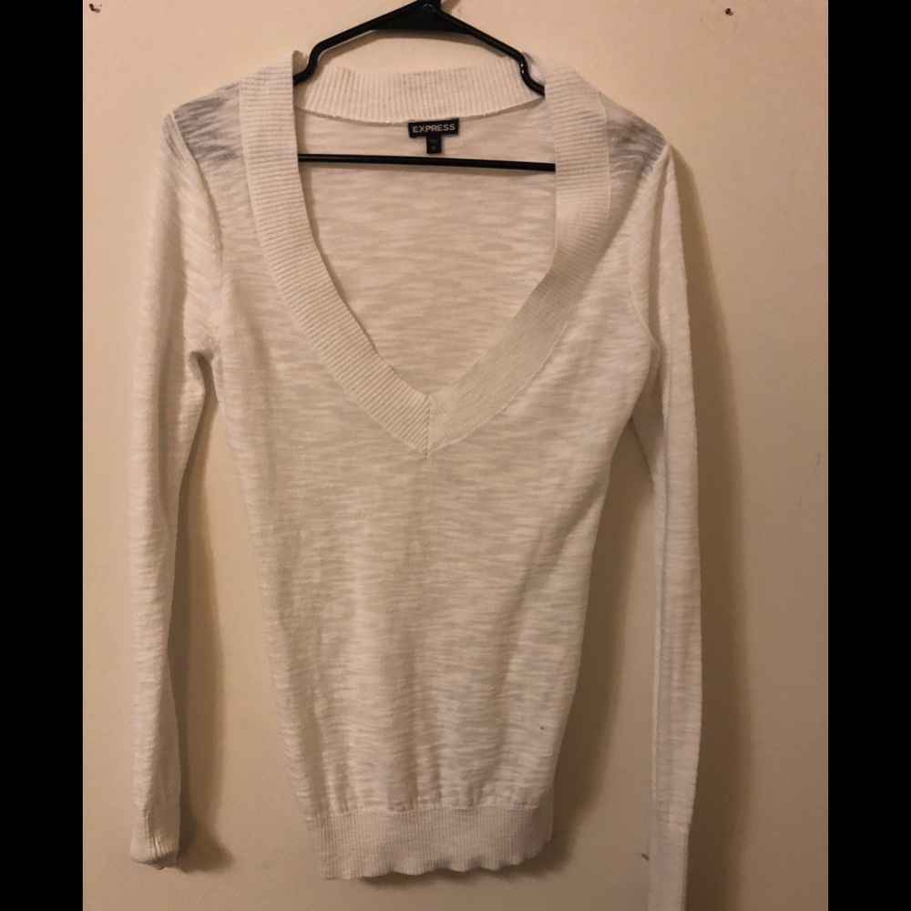 Express sweater white small